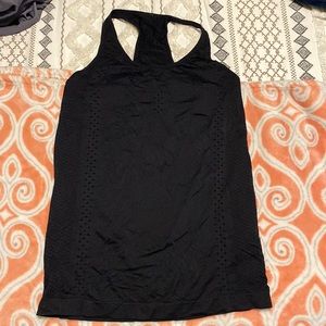 ZYIA active black razor cut tank top